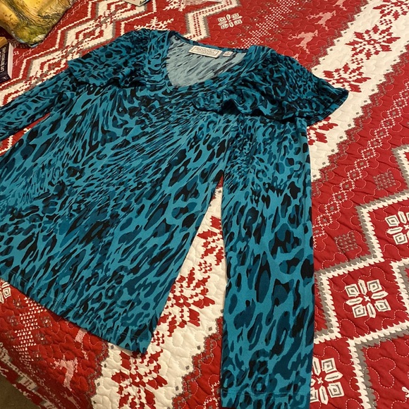 Simonton Says LS TOP SZ MEDIUM. Teal/black - Picture 7 of 8